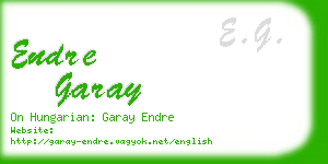 endre garay business card